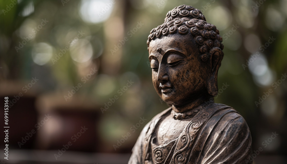 Meditating monk in ancient Chinese culture, symbol of tranquility and spirituality generated by AI Meditating monk in ancient Chinese culture, symbol of tranquility and spirituality generated by AI