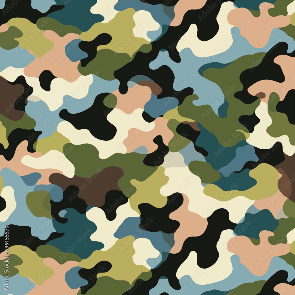 Fototapeta premium texture military camouflage repeats seamless pattern