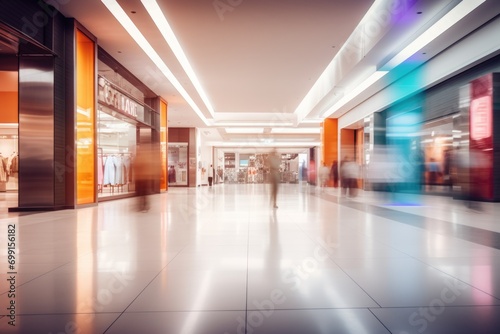 blurred background of a shopping mall
