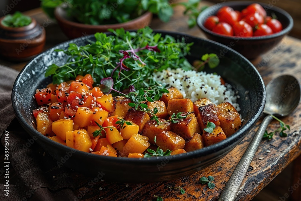 Buddha bowl, healthy and balanced food Buddha bowl, healthy and balanced food