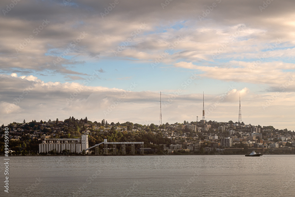 20231227 VIEW OF LOWER QUEEN ANNE IN SEATTLE FROM ELLIOTT BAY SHOWING
