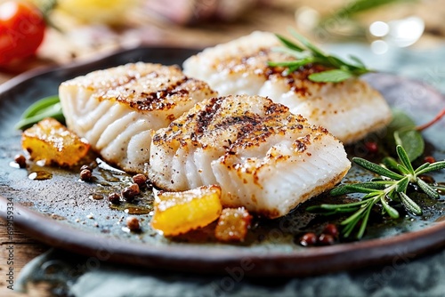 Tasty fillets of grilled or oven baked pollock