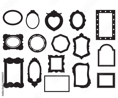 Picture Frame, Frame Vector bundle, Photo Frame, Mirror Frame, Border Svg, Vintage Frames Clipart