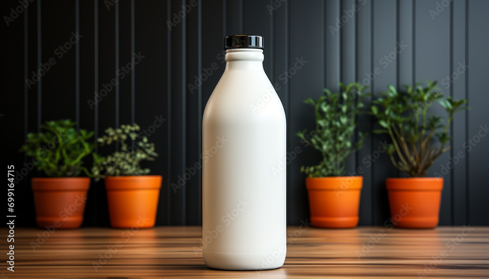 Freshness in a glass, nature organic drink, close up of green generated by AI Freshness in a glass, nature organic drink, close up of green generated by AI