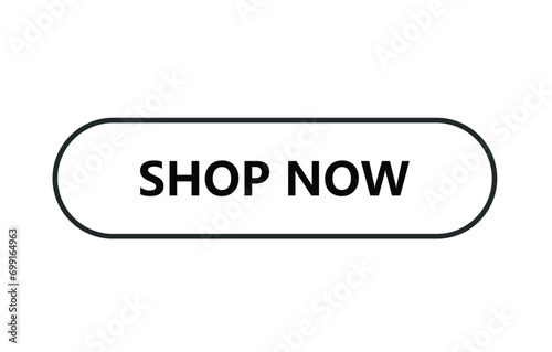 Shop now isolated on white background vector illustration photo