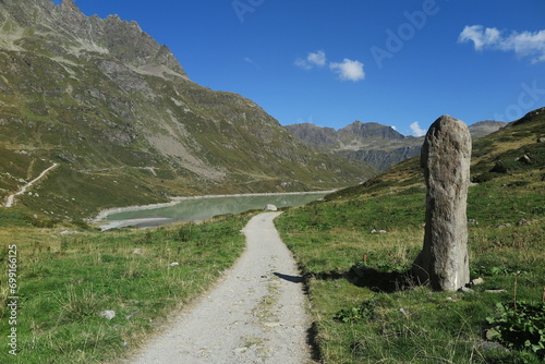 Wanderweg von der Silvretta durchs Ochsental zur Wiesbadener Hütte, Montafon photo