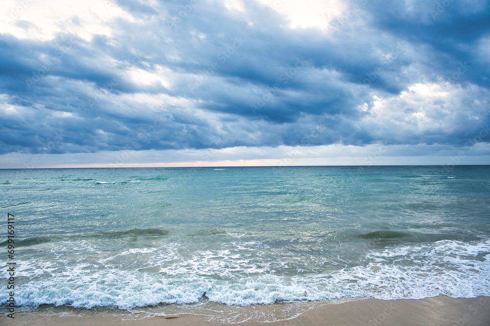 Fusion of sea and clouds