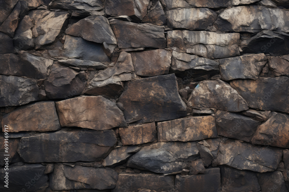 Obraz premium Rugged Rock Formation Texture: Seamless Backdrop