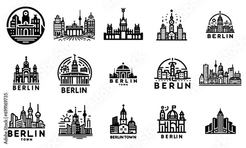 Berlin Famous Sight Silhouette Graphics Bundle