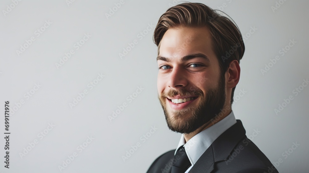 Portrait of a handsome smiling business man, isolated on white background Portrait of a handsome smiling business man, isolated on white background