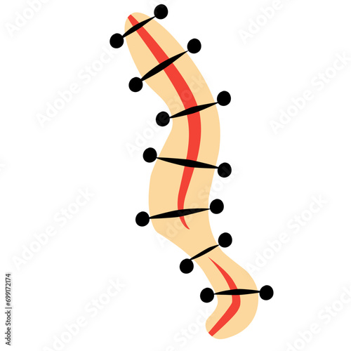 Stitching wound icon