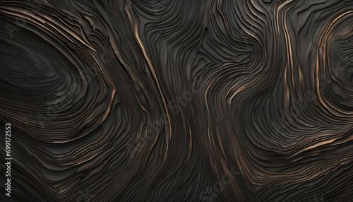 Captivating Black Wood Waves Texture