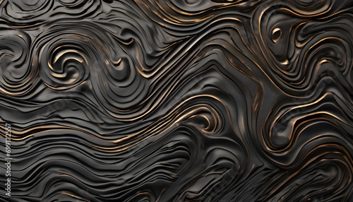 Captivating Black Wood Waves Texture