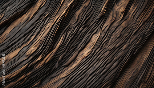 Captivating Black Wood Waves Texture