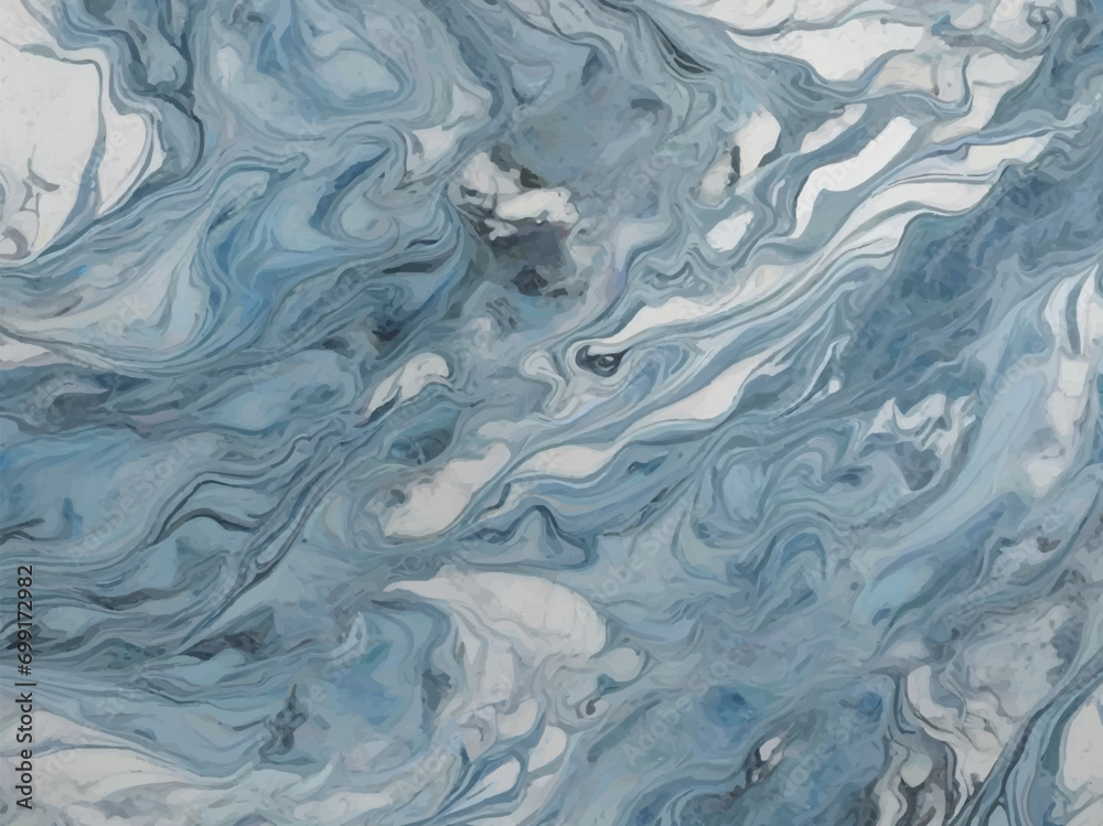 Obraz premium Tranquil Azure Marble Oasis: Refreshing Blue Serenity Texture Elegance
