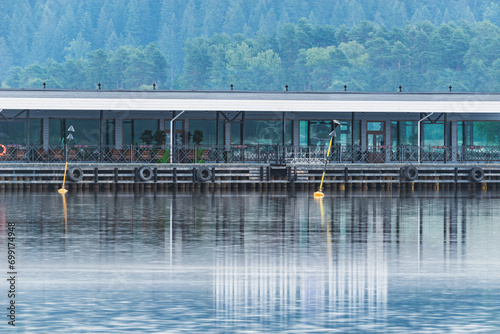 Pier near the small port of the lake.