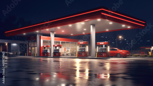 Modern gas station outdoor photo