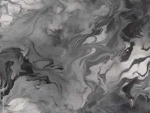 Ethereal Silver Mist: Mystical Veins on Dark Marble Elegance