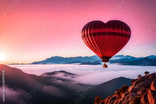 Heart shape Hot air balloon 