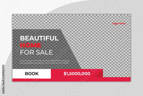 Real estate you tube thumbnail or web banner template