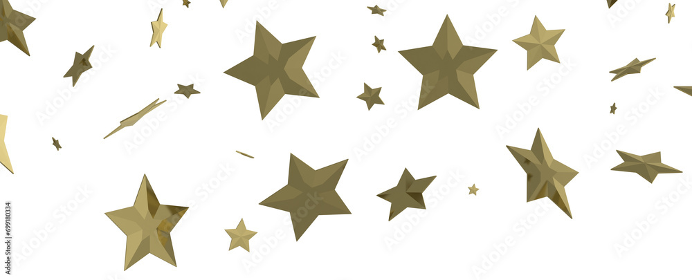 stars gold rainfall in 3d stars gold rainfall in 3d