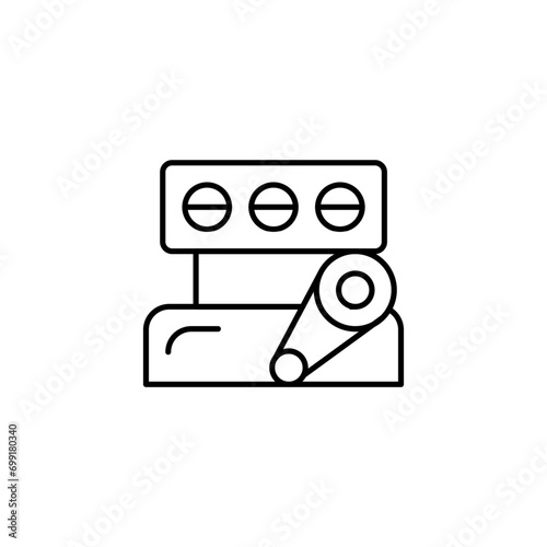 super charger outline thin icon. balance symbol. good for web and mobile app