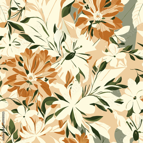 seamless pattern with leaves