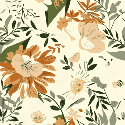 seamless pattern with leaves