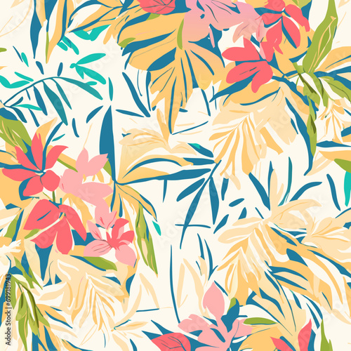 seamless pattern with leaves