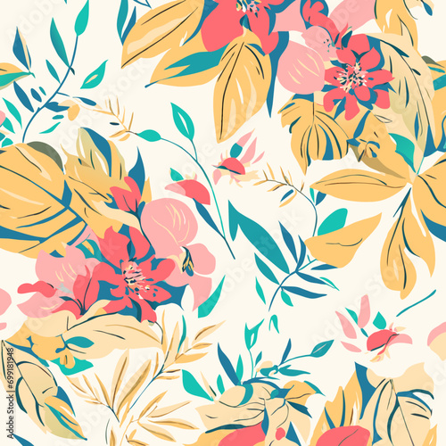 seamless pattern with leaves