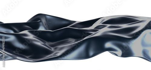 Blue Symphony: Abstract 3D Wave Illustration with Graceful Movements