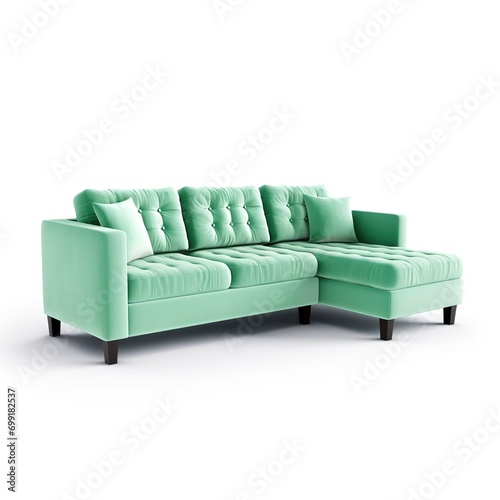 Sectional sofa mintgreen photo