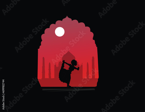 classical dance of female silhouettes