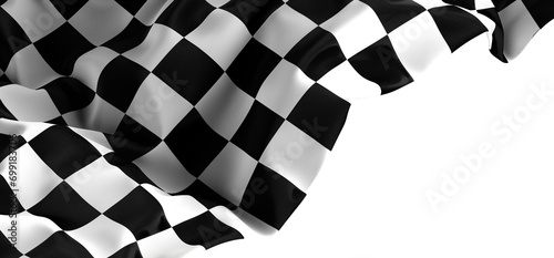 Billede på lærred Black and white checkered abstract background