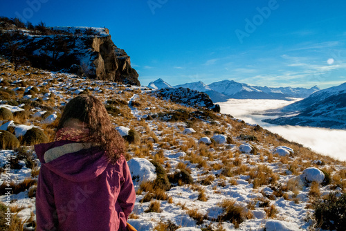 person in the mountains, Cerro Benitez photo