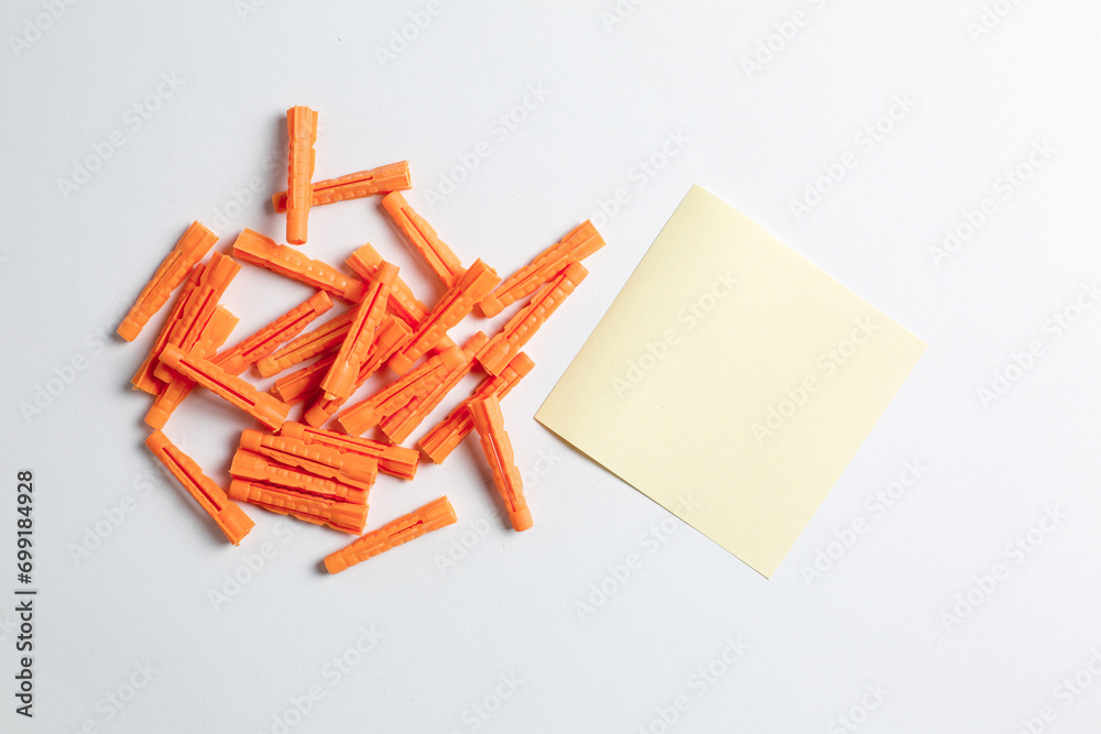 Plastic dowels for construction and repair work Plastic dowels for construction and repair work