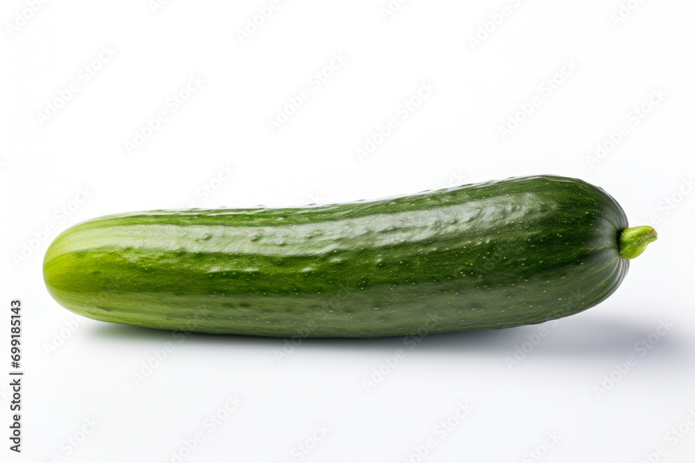 Vibrant Cucumber with White Background Vibrant Cucumber with White Background