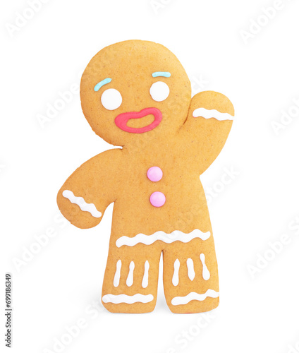 Gingerbread man isolated on a white background