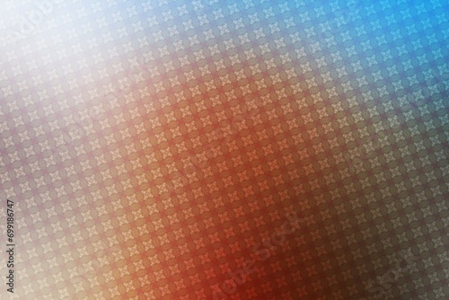 Abstract background with a pattern of squares in shades of orange and blue
