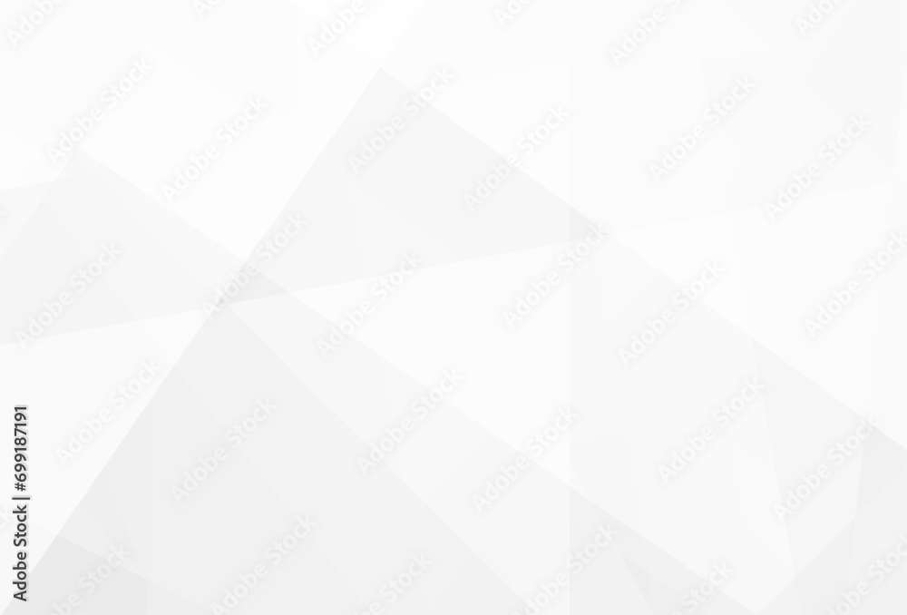 White Gray Geometric Shape Frame On White Background. Technology Banner Wallpaper. Vector Illustration