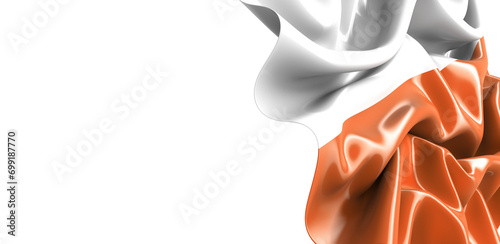 Flag of Poland on a White s...