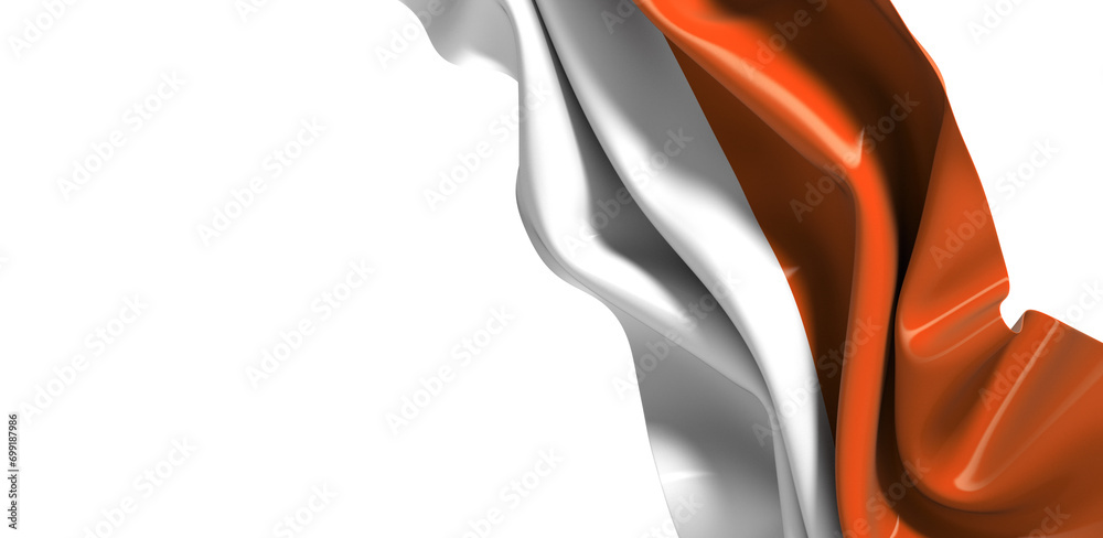 Flag of Poland on a White surface. Flag of Poland on a White surface.