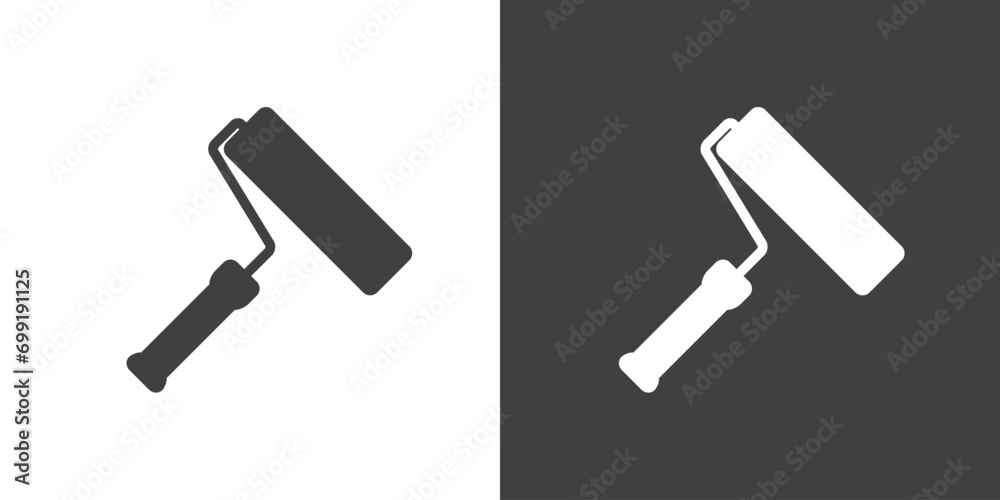 Simple Paint tools icon. Roller brush icon vector illustration. Simple Paint tools icon. Roller brush icon vector illustration.