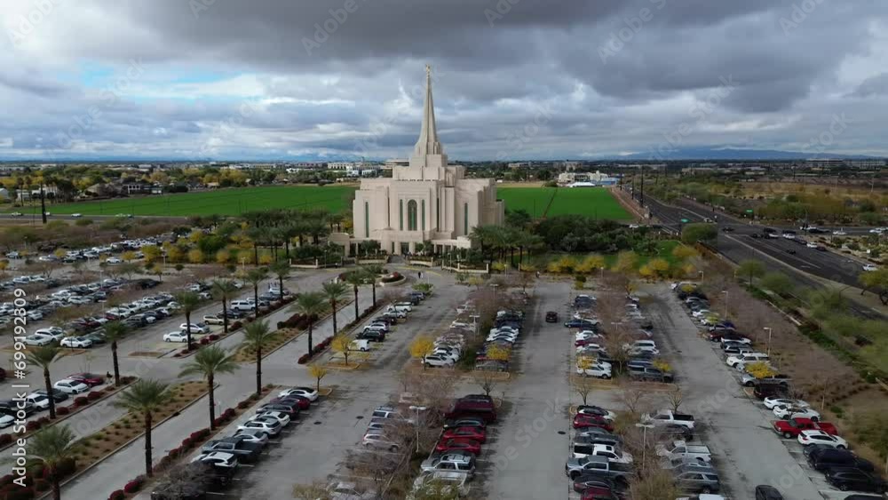 Mormon Temple in Gilbert Arizona, America, USA. Stunning architecture