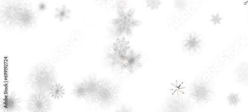 Gentle Snow Drift: Mind-Blowing 3D Illustration of Falling Holiday Snowflakes