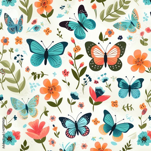 Floral pattern background photo 