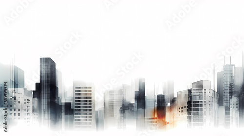 Blur architecture city background illustration architecture black, abstract appearance, design watercolor city blur architecture city background