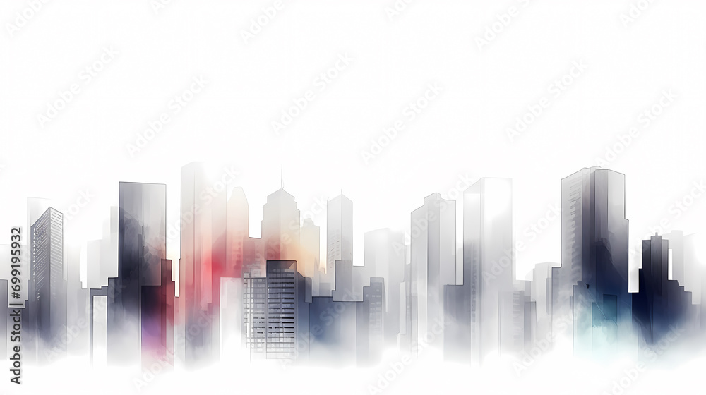 Blur architecture city background illustration architecture black, abstract appearance, design watercolor city blur architecture city background