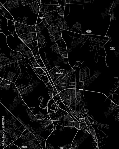 Hanahan South Carolina Map, Detailed Dark Map of Hanahan South Carolina photo