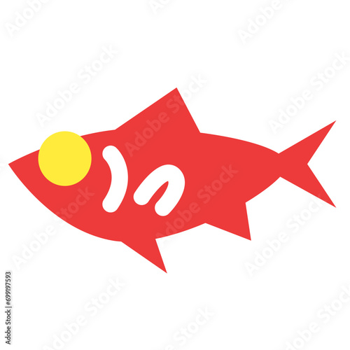 魚、キンメダイを表すカラースタイルのアイコン